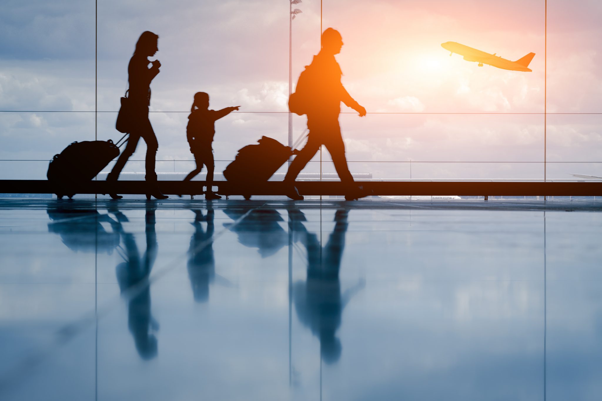 Family in Airport