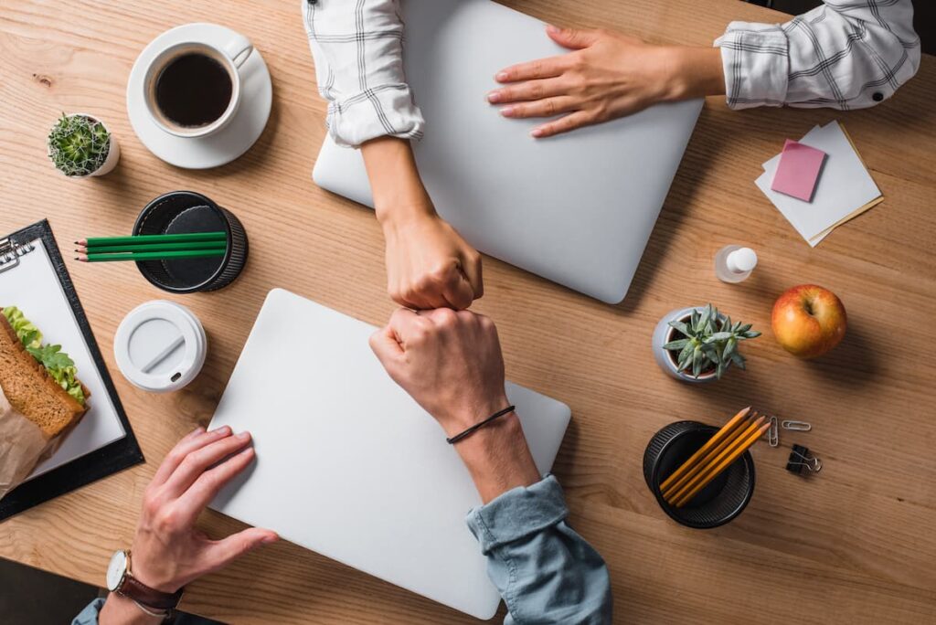 partner marketing fist bump