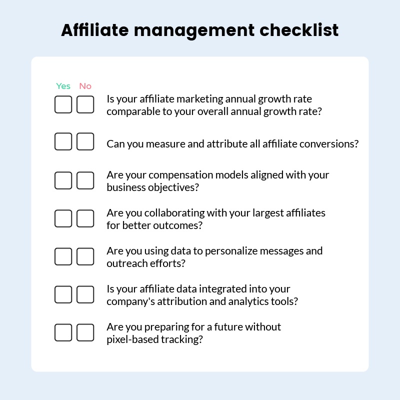 affiliate marketing checklist